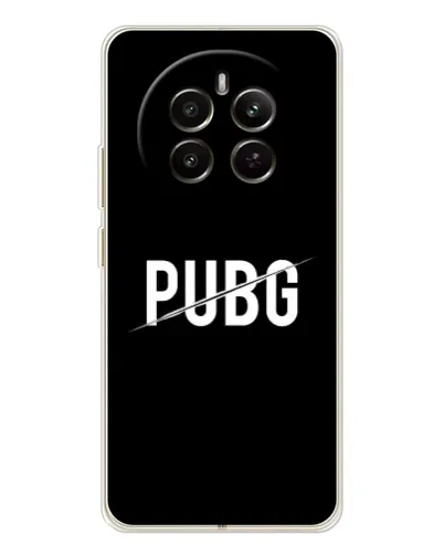 Чохол для Realme 12 з картинкою «PUBG — білий логотип»