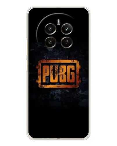 Чохол для Realme 12 з картинкою «PUBG — золотий логотип»