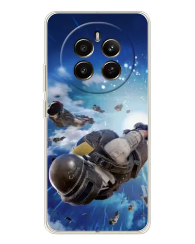 Чохол для Realme 12 з картинкою «Десант PUBG — стрибок»