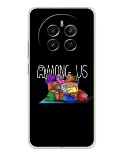 Чехол для Realme 12 с картинкой «Логотип Among Us»