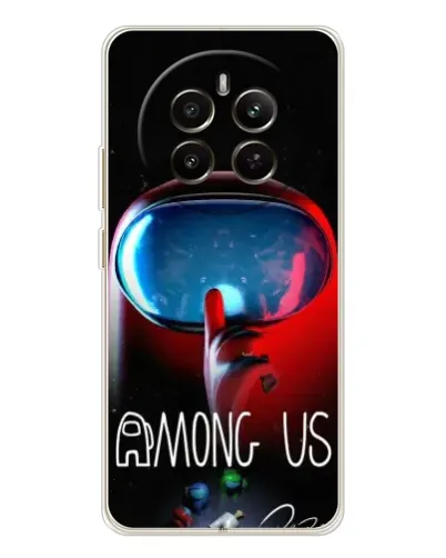 Чохол для Realme 12 з картинкою «Червоний імпостер — макро»
