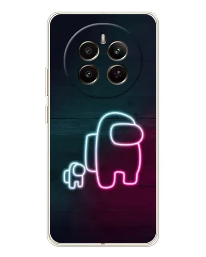 Чохол для Realme 12 з картинкою «Among Us неон-арт»
