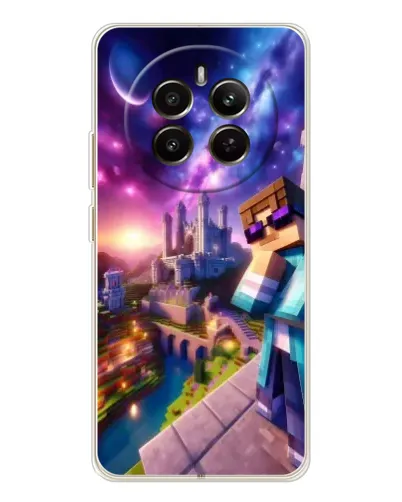 Чехол для Realme 12 с картинкой «Стив и космос»