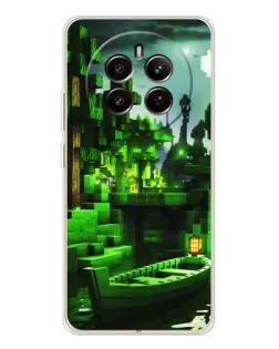 Чохол для Realme 12 з картинкою «Minecraft лісовий пейзаж»