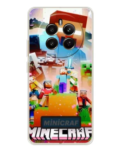 Чехол для Realme 12 с картинкой «Minecraft герои игры»