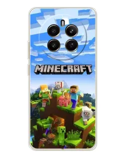 Чехол для Realme 12 с картинкой «Minecraft классический мир»