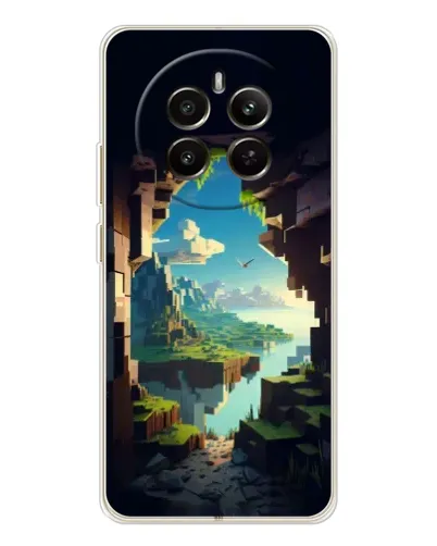 Чехол для Realme 12 с картинкой «Вид из пещеры»