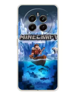 Чехол для Realme 12 с картинкой «Minecraft ледяной мир»