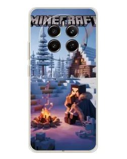 Чехол для Realme 12 с картинкой «Зимний Minecraft»