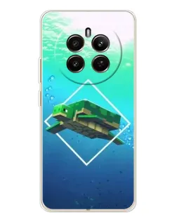 Чехол для Realme 12 с картинкой «Черепаха Minecraft»