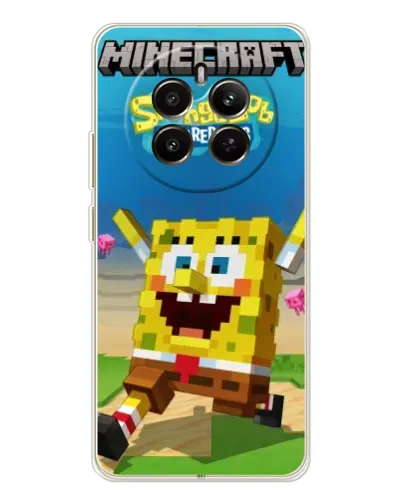Чехол для Realme 12 с картинкой «Губка Боб Minecraft» Чехол для Realme 12 с картинкой «Губка Боб Minecraft»