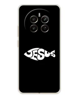 Чехол для Realme 12 с картинкой «Рыба Jesus»