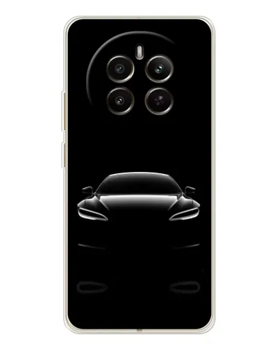 Чехол для Realme 12 с картинкой «Силуэт Tesla Night»
