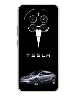 Чехол для Realme 12 с картинкой «Tesla Model Y»