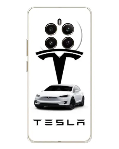Чехол для Realme 12 с картинкой «Tesla White Style»