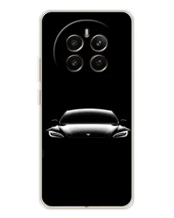 Чехол для Realme 12 с картинкой «Фары Tesla Night»
