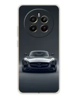 Чехол для Realme 12 с картинкой «Mercedes на черном»