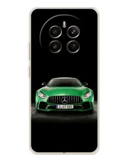 Чехол для Realme 12 с картинкой «Mercedes — неоновый лого»