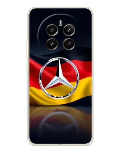 Чехол для Realme 12 с картинкой «Mercedes — флаг Германии»