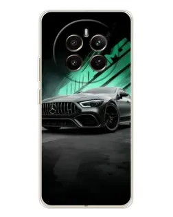 Чехол для Realme 12 с картинкой «Темный Mercedes AMG»