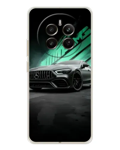 Чехол для Realme 12 с картинкой «Темный Mercedes AMG»