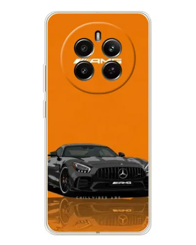 Чехол для Realme 12 с картинкой «Оранжевый Mercedes AMG»