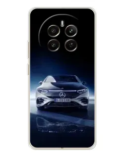 Чехол для Realme 12 с картинкой «Ночной Mercedes EQ»