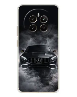 Чехол для Realme 12 с картинкой «Mercedes в дыму»