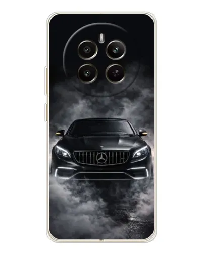 Чехол для Realme 12 с картинкой «Mercedes в дыму»