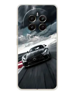 Чехол для Realme 12 с картинкой «Гоночный Mercedes AMG»