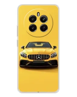 Чехол для Realme 12 с картинкой «Желтый Mercedes GT»