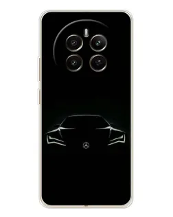 Чехол для Realme 12 с картинкой «Mercedes — силуэт авто» Чехол для Realme 12 с картинкой «Mercedes — силуэт авто»