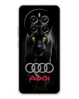 Чехол для Realme 12 с картинкой «Пантера и Audi»