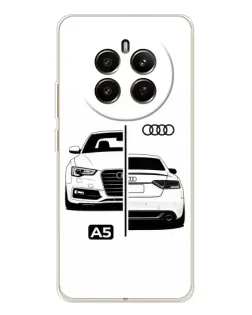 Чехол для Realme 12 с картинкой «Audi — контрастный дизайн»