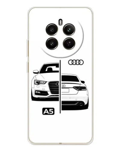 Чехол для Realme 12 с картинкой «Audi — контрастный дизайн»