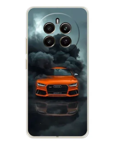 Чехол для Realme 12 с картинкой «Audi в облаках дыма»