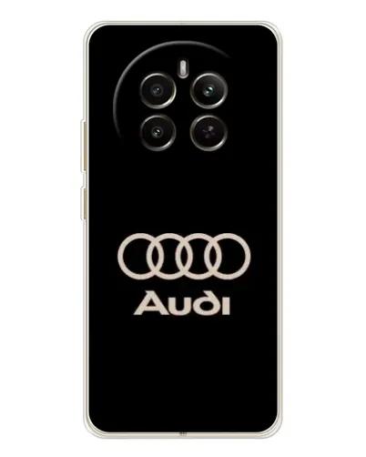 Чехол для Realme 12 с картинкой «Audi — золотой логотип»