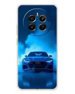 Чехол для Realme 12 с картинкой «Audi — голубая энергия»