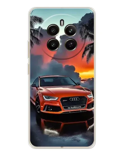 Чехол для Realme 12 с картинкой «Audi — закат»