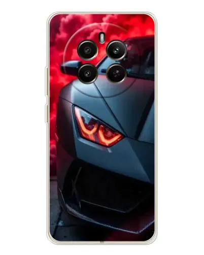 Чехол для Realme 12 с картинкой «Lamborghini красное сияние»