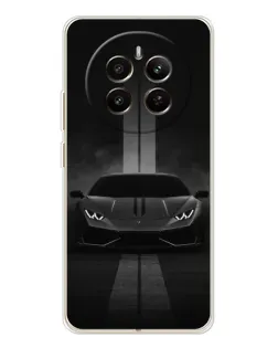 Чехол для Realme 12 с картинкой «Lamborghini симметрия дорог»