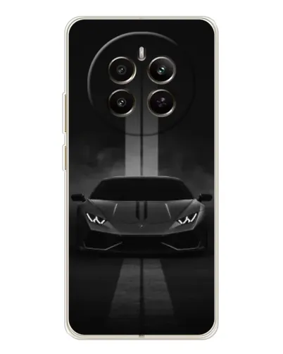 Чехол для Realme 12 с картинкой «Lamborghini симметрия дорог»