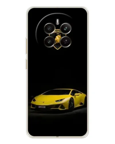 Чехол для Realme 12 с картинкой «Lamborghini желтый акцент»