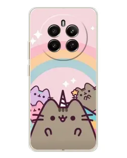 Чехол для Realme 12 с картинкой «Единорог Pusheen»