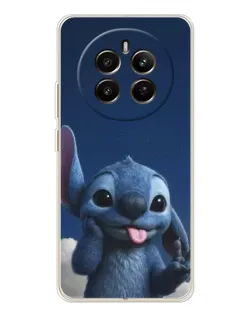 Чехол для Realme 12 с картинкой «Стич в облаках»