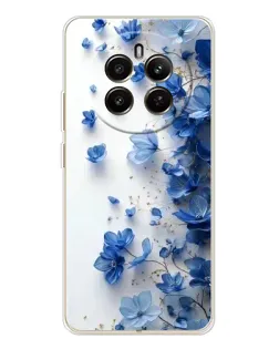 Чохол для Realme 12 з картинкою «Блакитний квітковий каскад»
