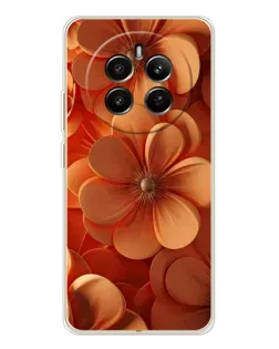 Чохол для Realme 12 з картинкою «Помаранчева макро квітка»