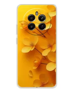 Чохол для Realme 12 з картинкою «Золоті пелюстки»