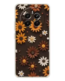 Чохол для Realme 12 з картинкою «Візерунок з маленьких соняшників»