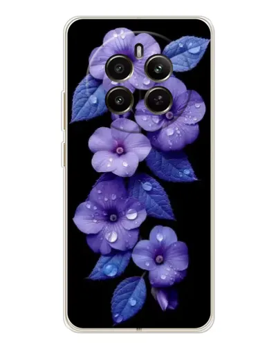 Чохол для Realme 12 з картинкою «Фіолетові квіти з росою» Чохол для Realme 12 з картинкою «Фіолетові квіти з росою»